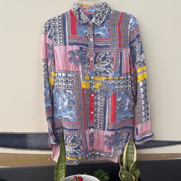 J. McLaughlin Multicolor Patterned Shirt - Picture 2 of 5